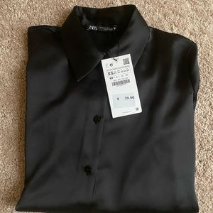 Nice silky smooth black dress up shirt.